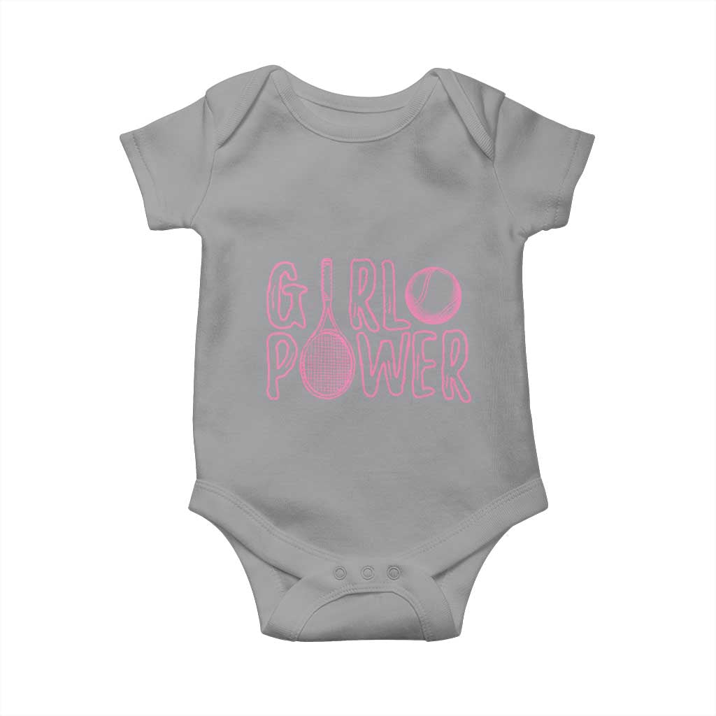 Girl Power Tennis Gift Baby Onesie Feminist Sports Gift - Wonder Print Shop