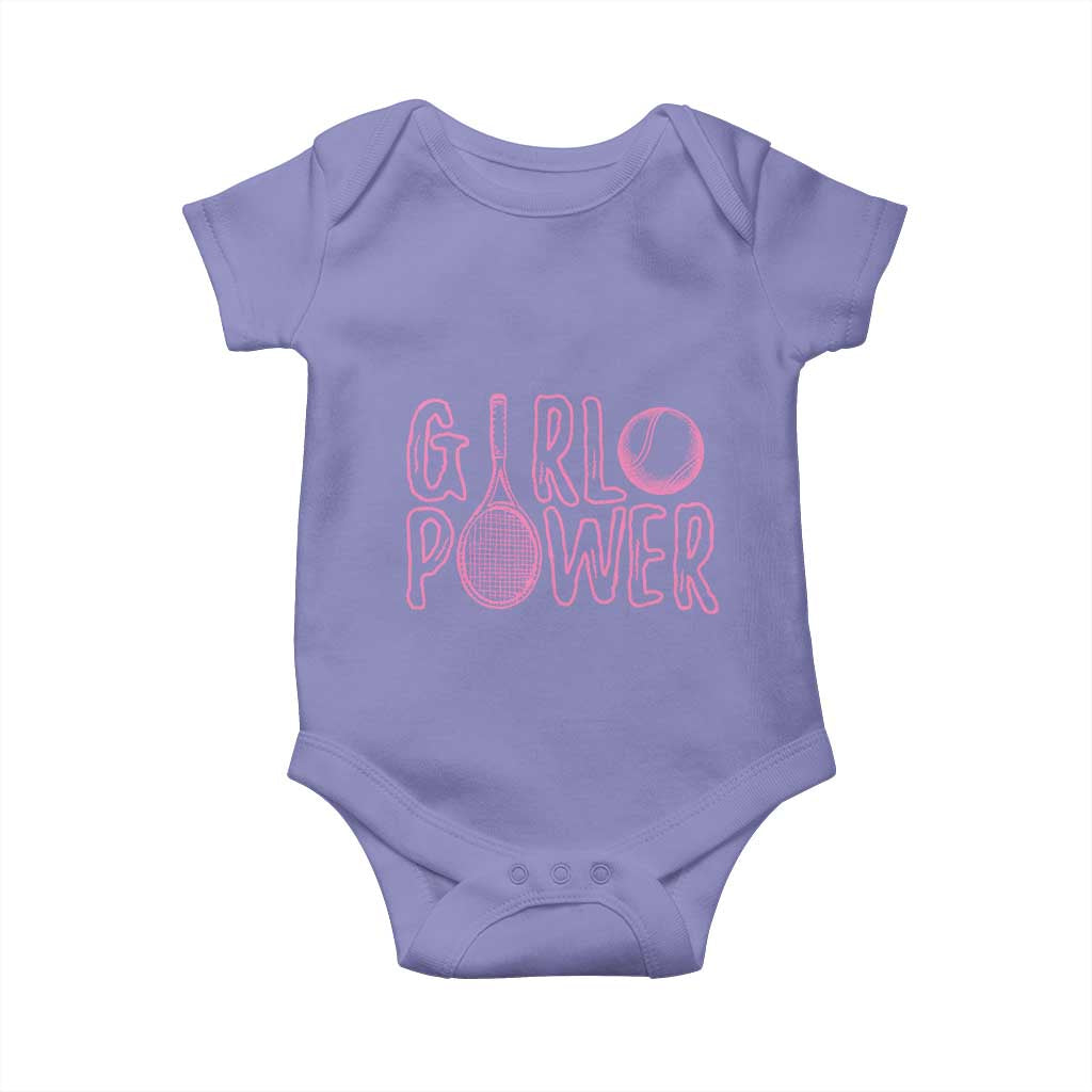 Girl Power Tennis Gift Baby Onesie Feminist Sports Gift - Wonder Print Shop