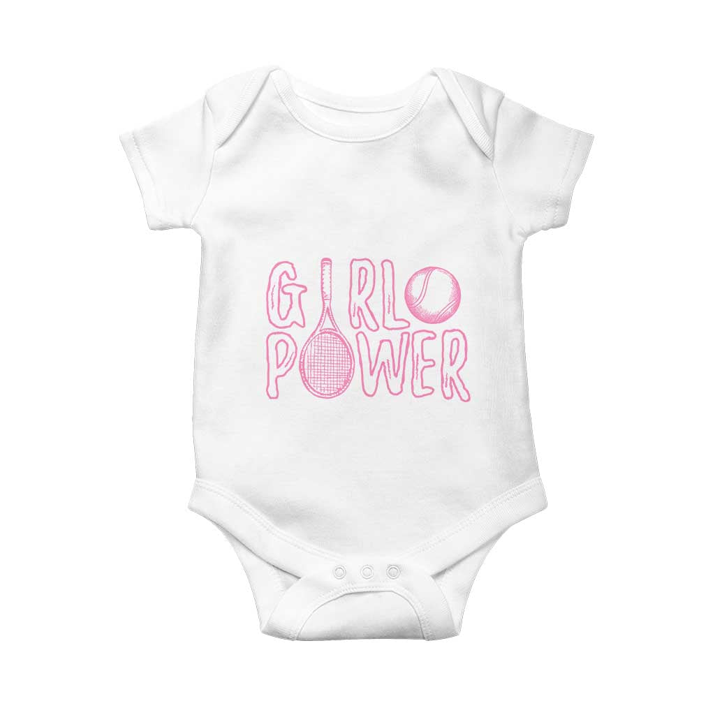 Girl Power Tennis Gift Baby Onesie Feminist Sports Gift - Wonder Print Shop