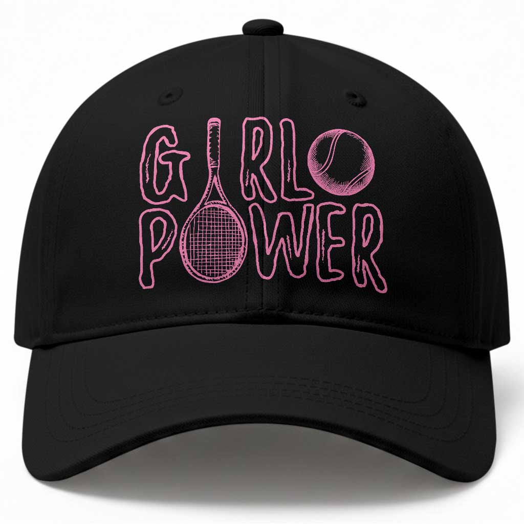 Girl Power Tennis Gift Baseball Cap Feminist Sports Gift