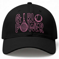 Girl Power Tennis Gift Baseball Cap Feminist Sports Gift