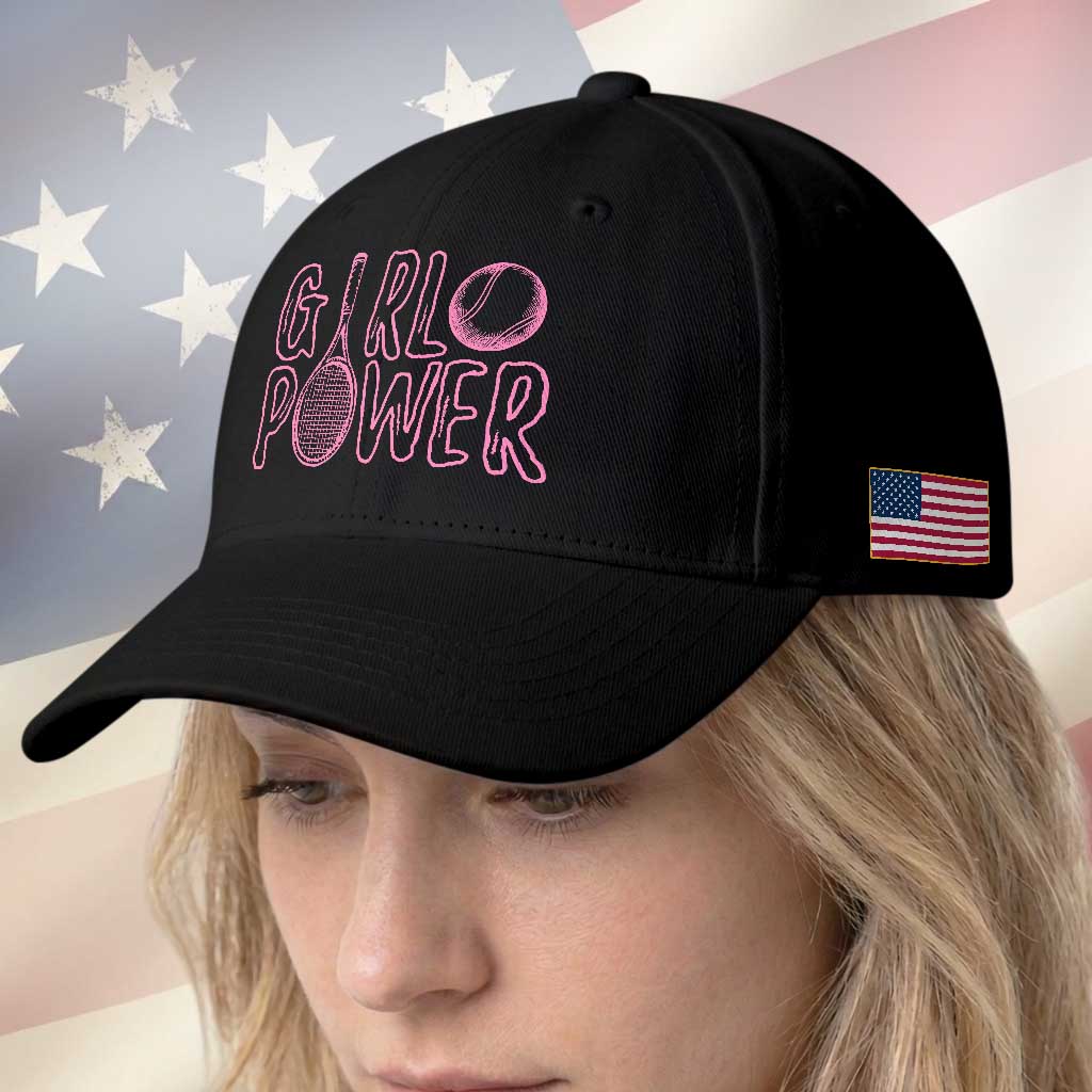 Girl Power Tennis Gift Baseball Cap Feminist Sports Gift