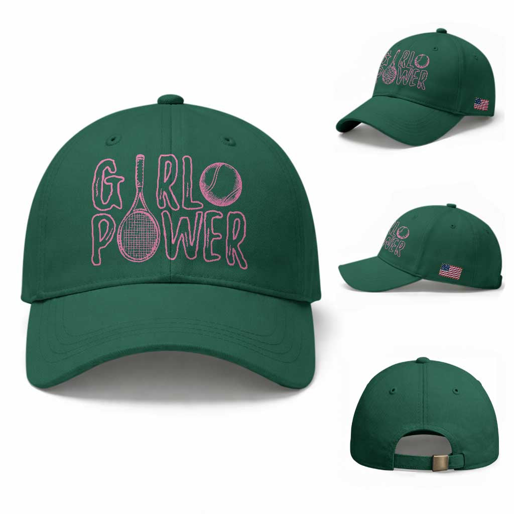 Girl Power Tennis Gift Baseball Cap Feminist Sports Gift