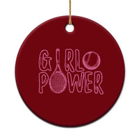 Girl Power Tennis Gift Ceramic Ornament Feminist Sports Gift - Wonder Print Shop