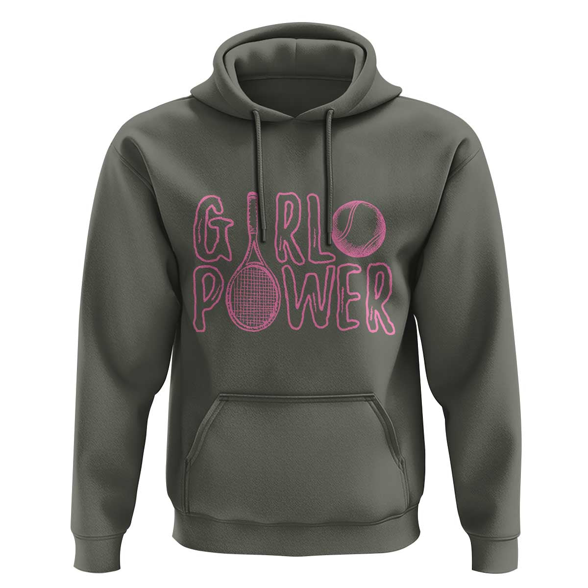 Girl Power Tennis Gift Hoodie Feminist Sports Gift - Wonder Print Shop