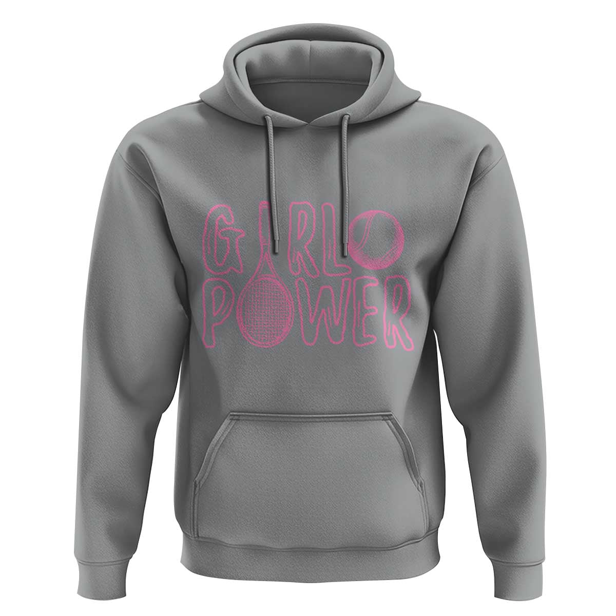Girl Power Tennis Gift Hoodie Feminist Sports Gift - Wonder Print Shop