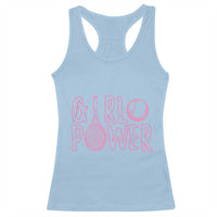 Girl Power Tennis Gift Racerback Tank Top Feminist Sports Gift - Wonder Print Shop