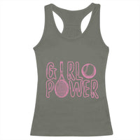 Girl Power Tennis Gift Racerback Tank Top Feminist Sports Gift - Wonder Print Shop