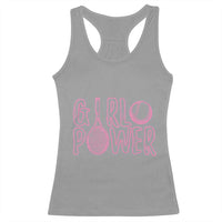 Girl Power Tennis Gift Racerback Tank Top Feminist Sports Gift - Wonder Print Shop