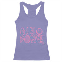 Girl Power Tennis Gift Racerback Tank Top Feminist Sports Gift - Wonder Print Shop