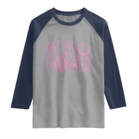 Girl Power Tennis Gift Raglan Shirt Feminist Sports Gift - Wonder Print Shop