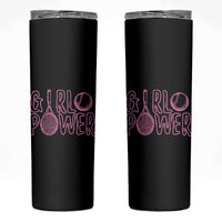 Girl Power Tennis Gift Skinny Tumbler Feminist Sports Gift - Wonder Print Shop