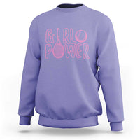 Girl Power Tennis Gift Sweatshirt Feminist Sports Gift - Wonder Print Shop