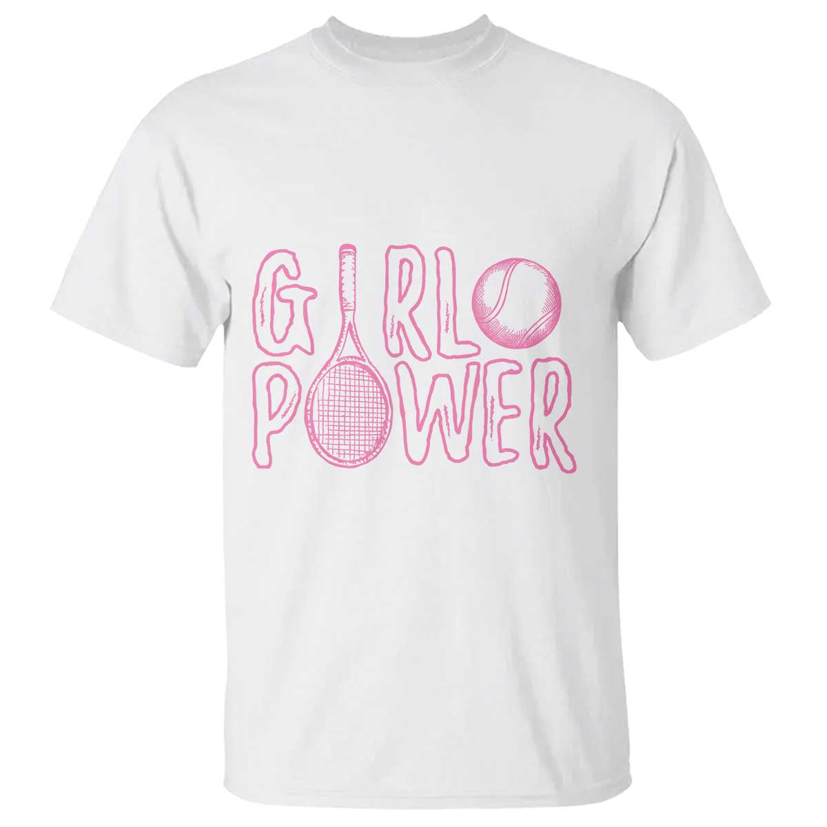 Girl Power Tennis Gift T Shirt Feminist Sports Gift - Wonder Print Shop