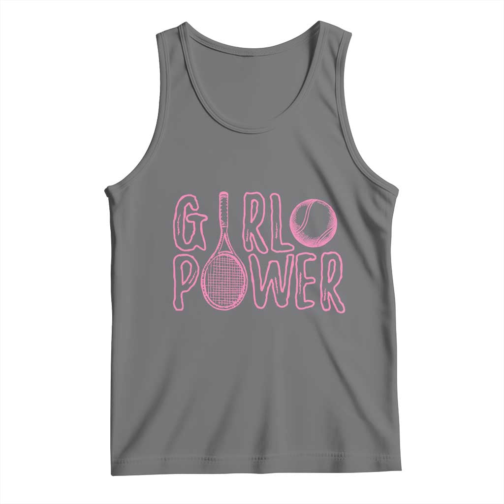 Girl Power Tennis Gift Tank Top Feminist Sports Gift - Wonder Print Shop