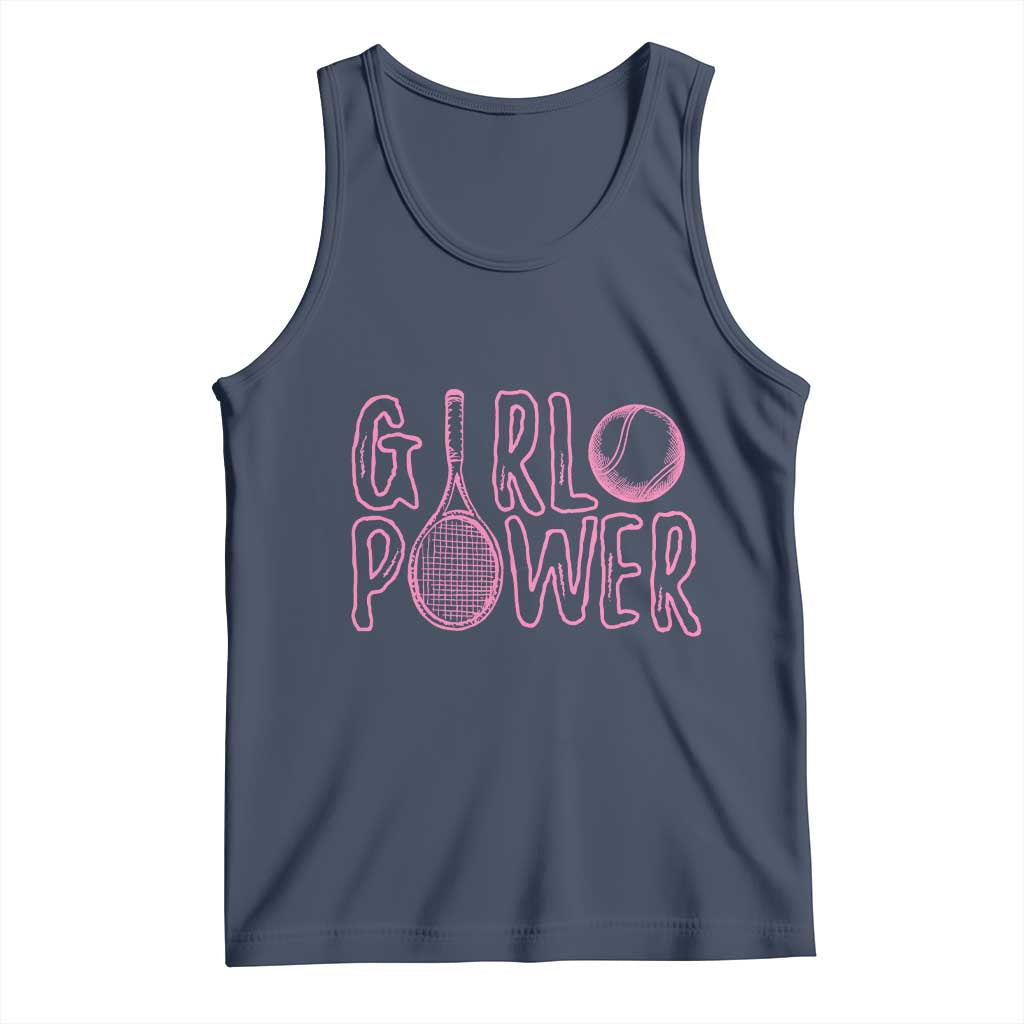 Girl Power Tennis Gift Tank Top Feminist Sports Gift - Wonder Print Shop