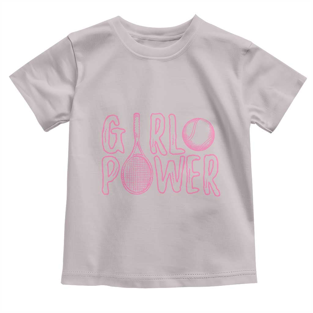 Girl Power Tennis Gift Toddler T Shirt Feminist Sports Gift - Wonder Print Shop