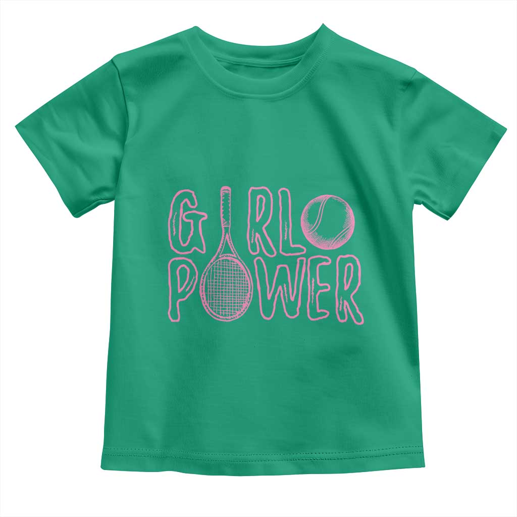 Girl Power Tennis Gift Toddler T Shirt Feminist Sports Gift - Wonder Print Shop
