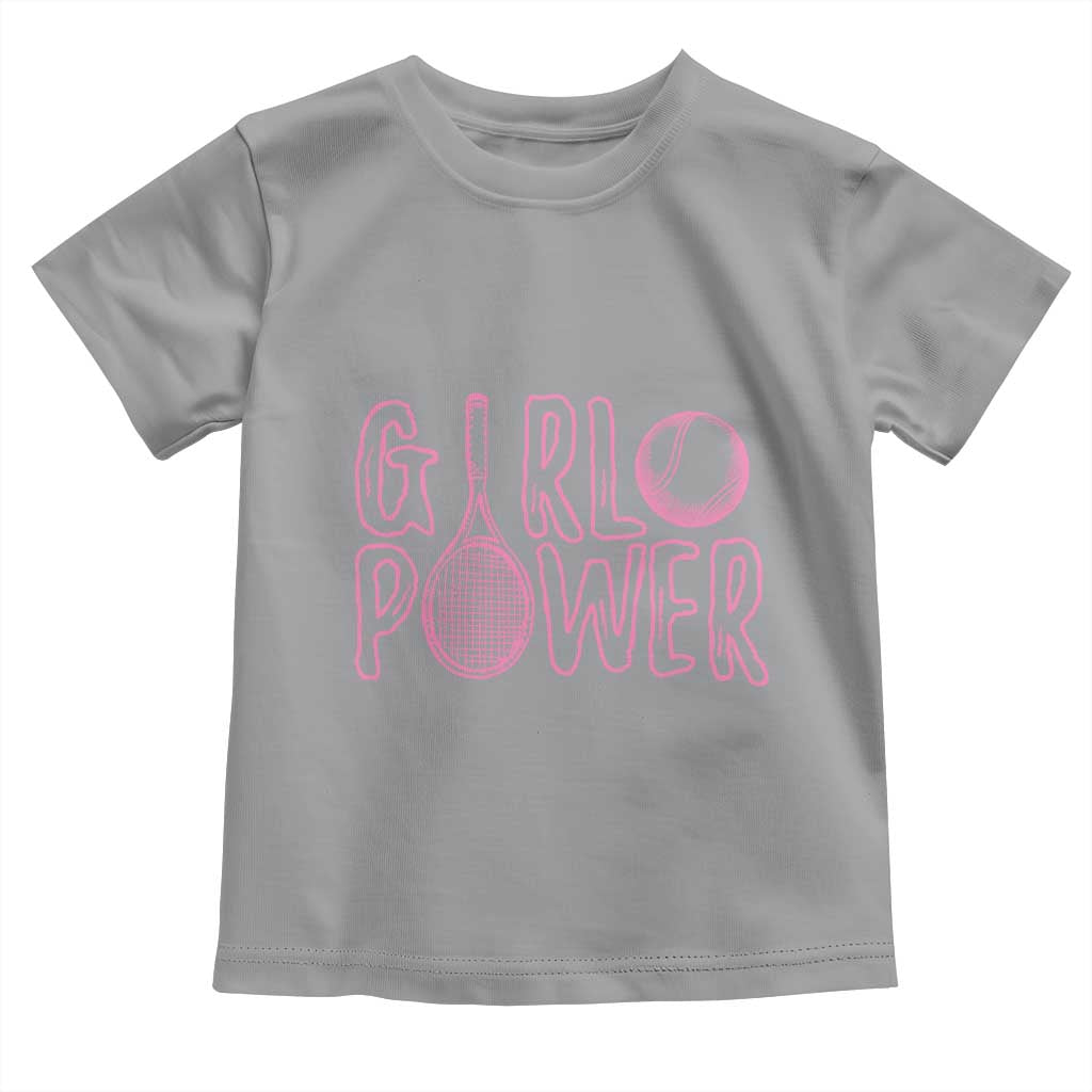Girl Power Tennis Gift Toddler T Shirt Feminist Sports Gift - Wonder Print Shop