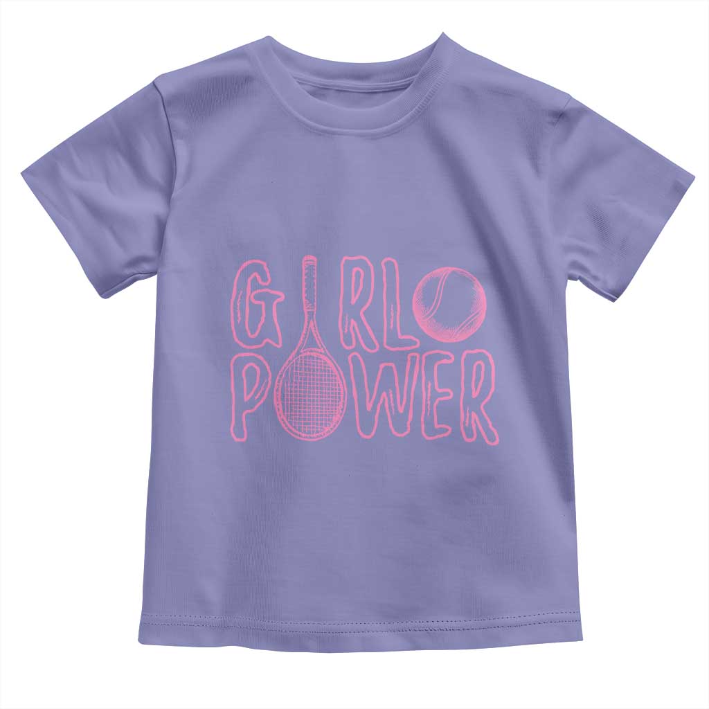 Girl Power Tennis Gift Toddler T Shirt Feminist Sports Gift - Wonder Print Shop