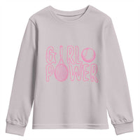 Girl Power Tennis Gift Youth Sweatshirt Feminist Sports Gift - Wonder Print Shop
