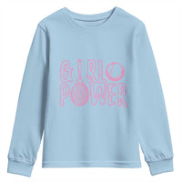 Girl Power Tennis Gift Youth Sweatshirt Feminist Sports Gift - Wonder Print Shop