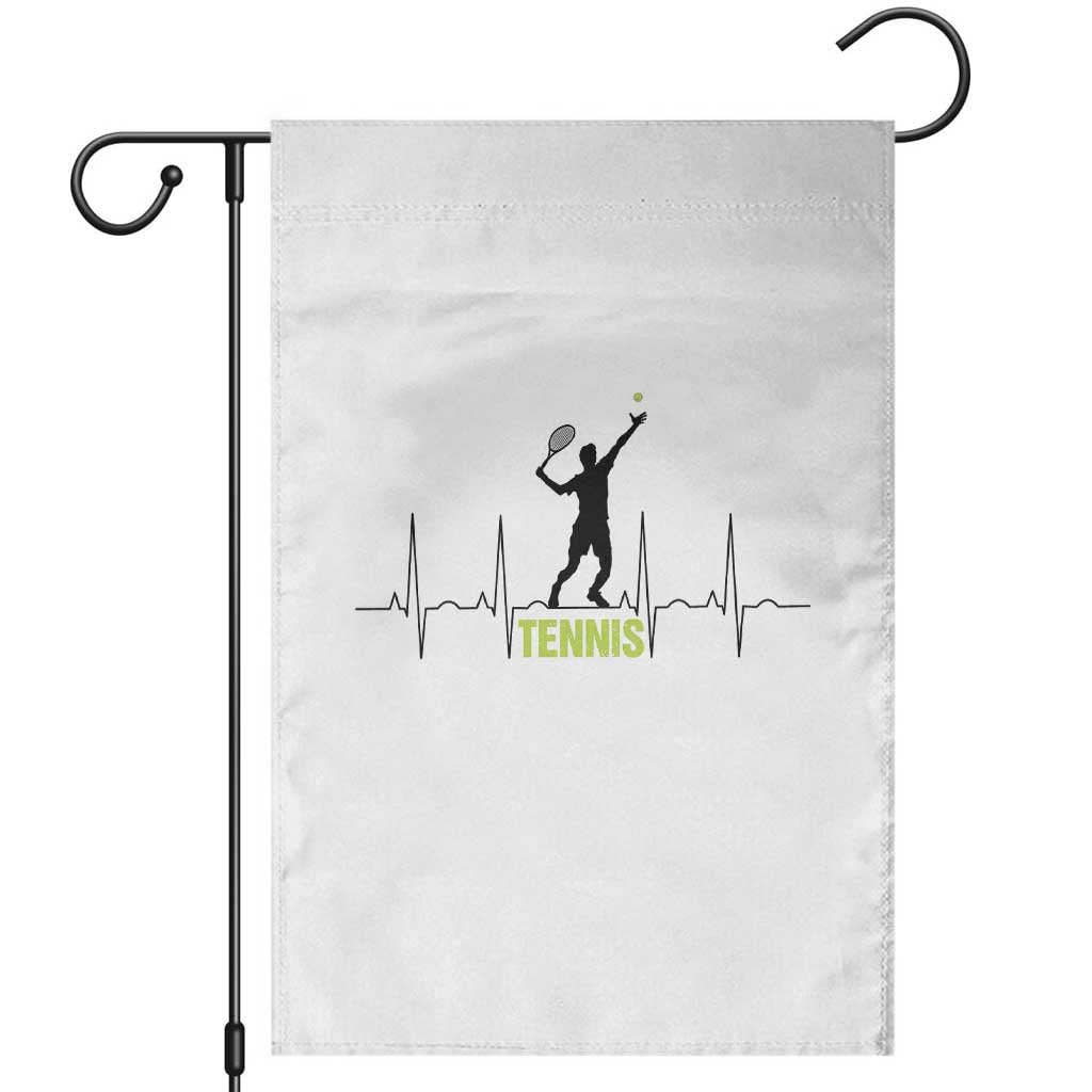 Tennis Lover Heartbeat Garden Flag Sports Player Gift - Wonder Print Shop