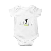 Tennis Lover Heartbeat Baby Onesie Sports Player Gift - Wonder Print Shop