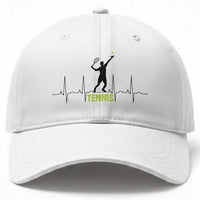 Tennis Lover Heartbeat Baseball Cap Sports Player Gift