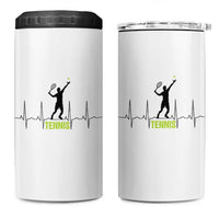 Tennis Lover Heartbeat 4 in 1 Can Cooler Tumbler Sports Player Gift - Wonder Print Shop