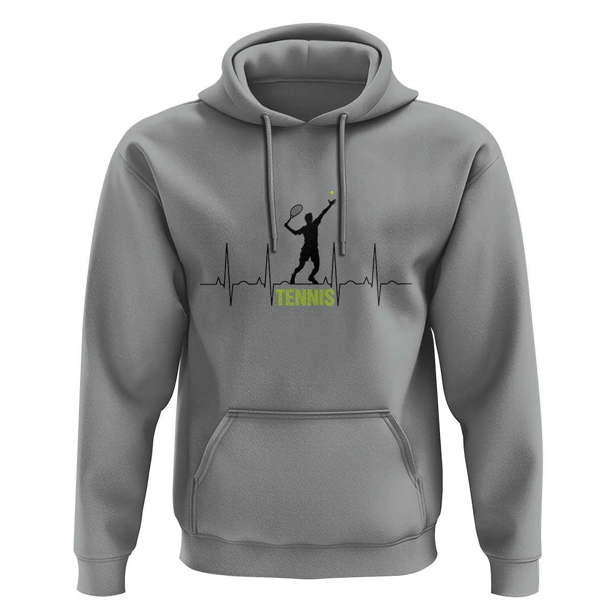 Tennis Lover Heartbeat Hoodie Sports Player Gift - Wonder Print Shop