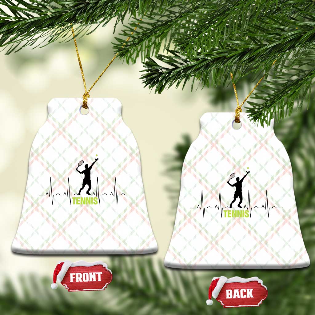 Tennis Lover Heartbeat Ceramic Ornament Sports Player Gift - Wonder Print Shop