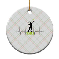 Tennis Lover Heartbeat Ceramic Ornament Sports Player Gift - Wonder Print Shop