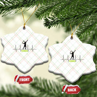 Tennis Lover Heartbeat Ceramic Ornament Sports Player Gift - Wonder Print Shop