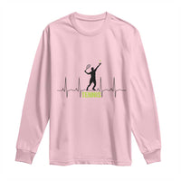Tennis Lover Heartbeat Long Sleeve Shirt Sports Player Gift - Wonder Print Shop