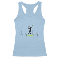 Tennis Lover Heartbeat Racerback Tank Top Sports Player Gift - Wonder Print Shop