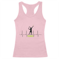 Tennis Lover Heartbeat Racerback Tank Top Sports Player Gift - Wonder Print Shop