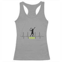 Tennis Lover Heartbeat Racerback Tank Top Sports Player Gift - Wonder Print Shop