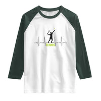 Tennis Lover Heartbeat Raglan Shirt Sports Player Gift - Wonder Print Shop