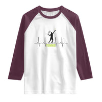 Tennis Lover Heartbeat Raglan Shirt Sports Player Gift - Wonder Print Shop