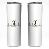 Tennis Lover Heartbeat Skinny Tumbler Sports Player Gift - Wonder Print Shop