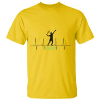 Tennis Lover Heartbeat T Shirt Sports Player Gift - Wonder Print Shop