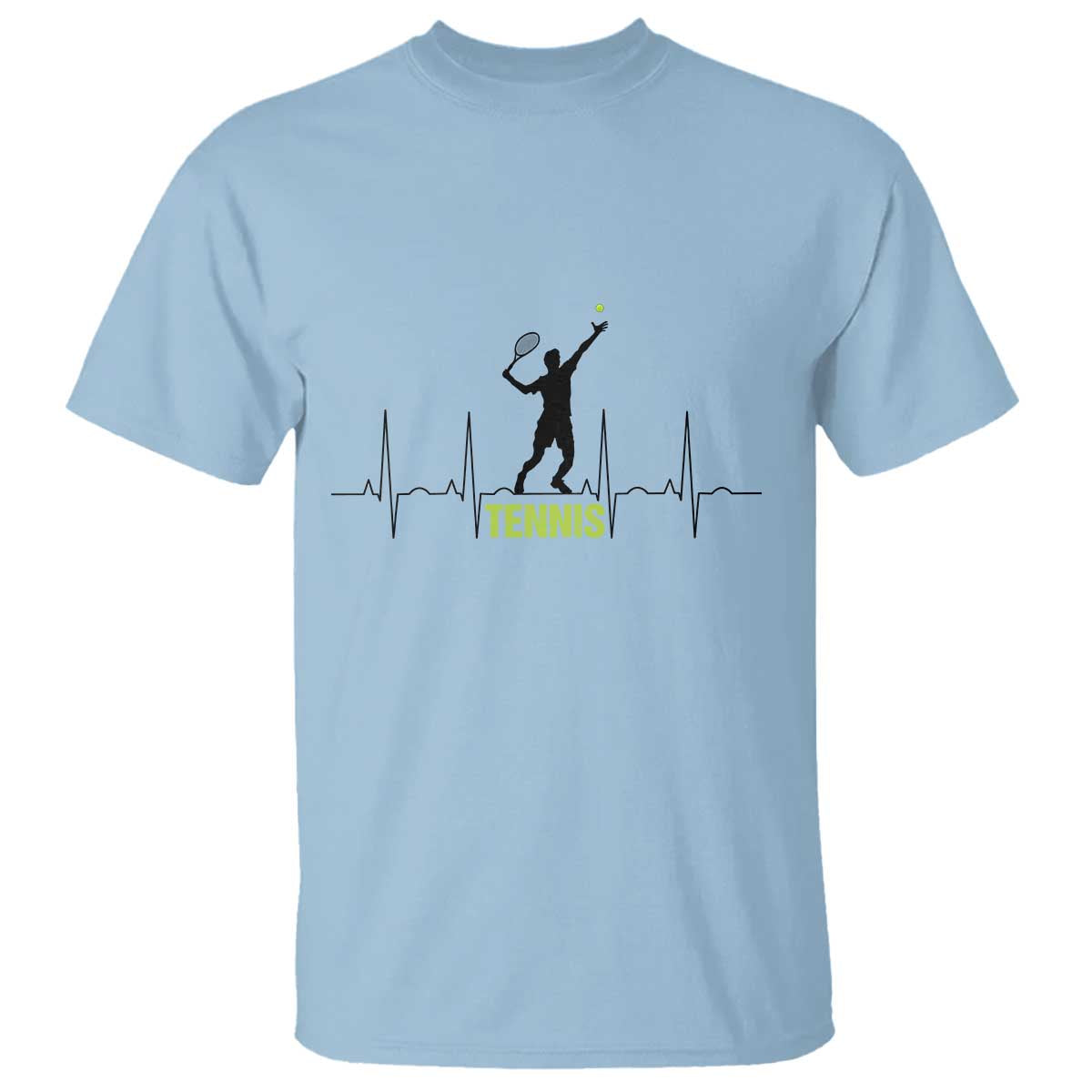 Tennis Lover Heartbeat T Shirt Sports Player Gift - Wonder Print Shop