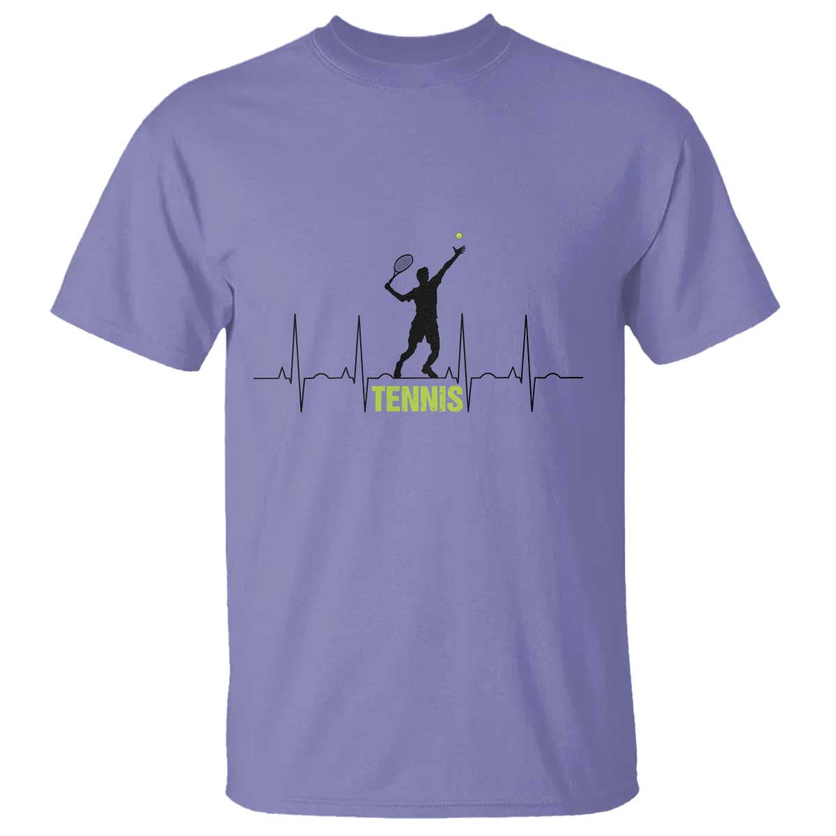 Tennis Lover Heartbeat T Shirt Sports Player Gift - Wonder Print Shop