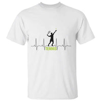 Tennis Lover Heartbeat T Shirt Sports Player Gift - Wonder Print Shop