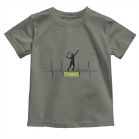 Tennis Lover Heartbeat Toddler T Shirt Sports Player Gift - Wonder Print Shop