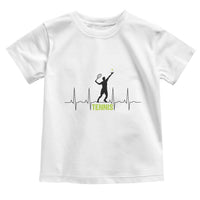 Tennis Lover Heartbeat Toddler T Shirt Sports Player Gift - Wonder Print Shop