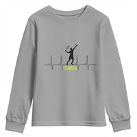 Tennis Lover Heartbeat Youth Sweatshirt Sports Player Gift - Wonder Print Shop