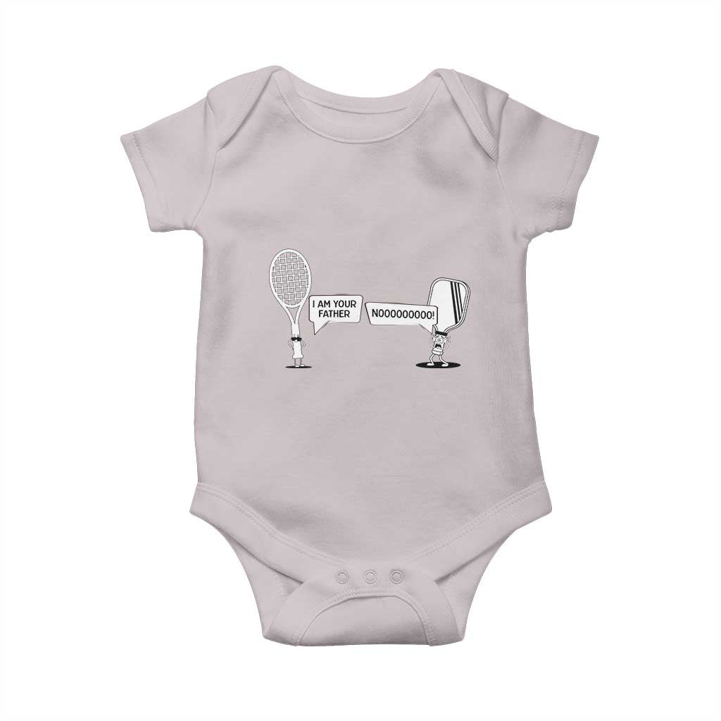 Funny Pickleball Tennis Racket Baby Onesie I Am Your Pickle Father - Wonder Print Shop