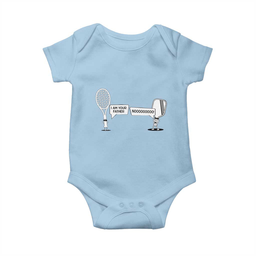 Funny Pickleball Tennis Racket Baby Onesie I Am Your Pickle Father - Wonder Print Shop